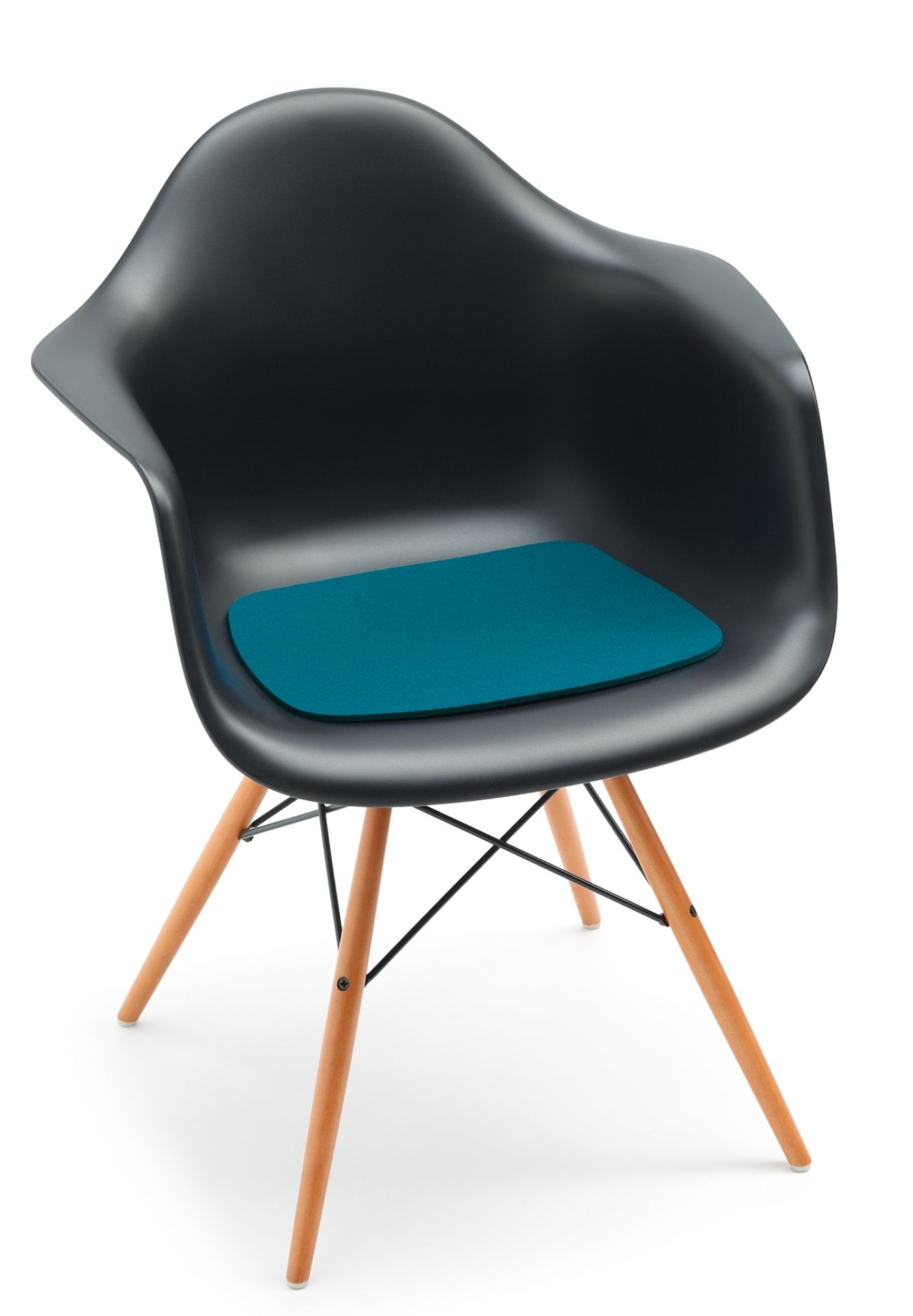 Seat pad-Felt pad Eames Plastic Arm Chairs - brown mottled Hey Sign SINGLE PIECES